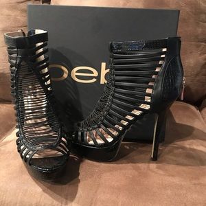 Black Platform bebe Heels